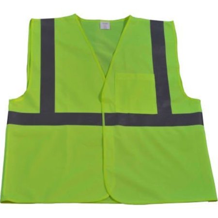 PETRA ROC INC Petra Roc Economy Safety Vest, ANSI Class 2, Touch Fastener Closure, Polyester Solid, Lime, S/M LV2-EC-S/M